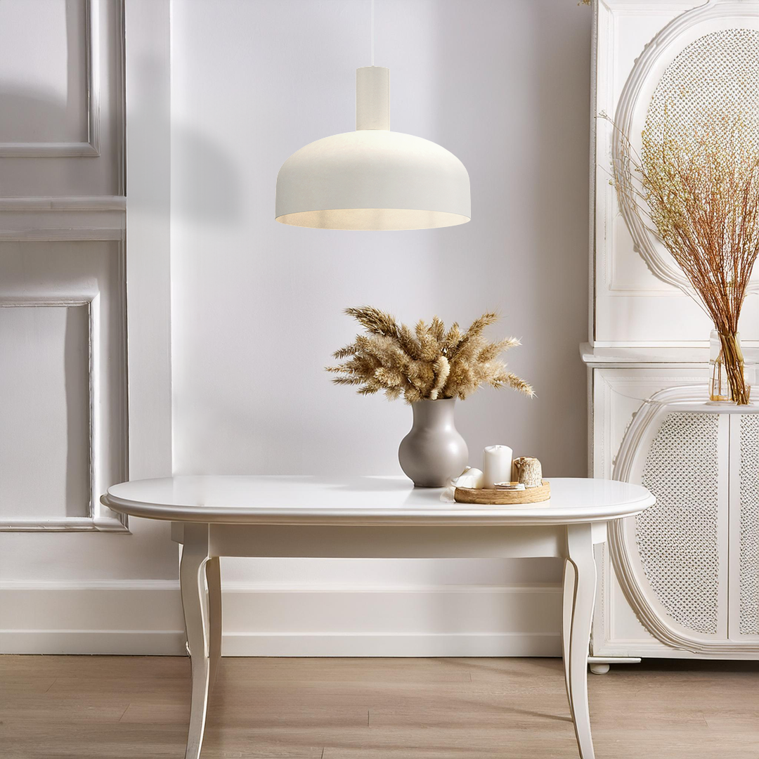 Pendelleuchte VISBY Creme / Beige (1x E27) - Milagro