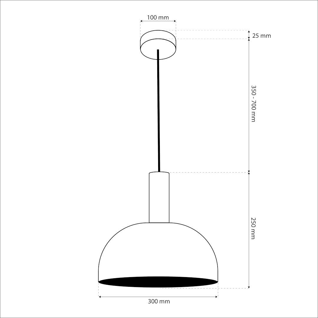 Pendelleuchte VISBY Creme / Beige (1x E27) - Milagro