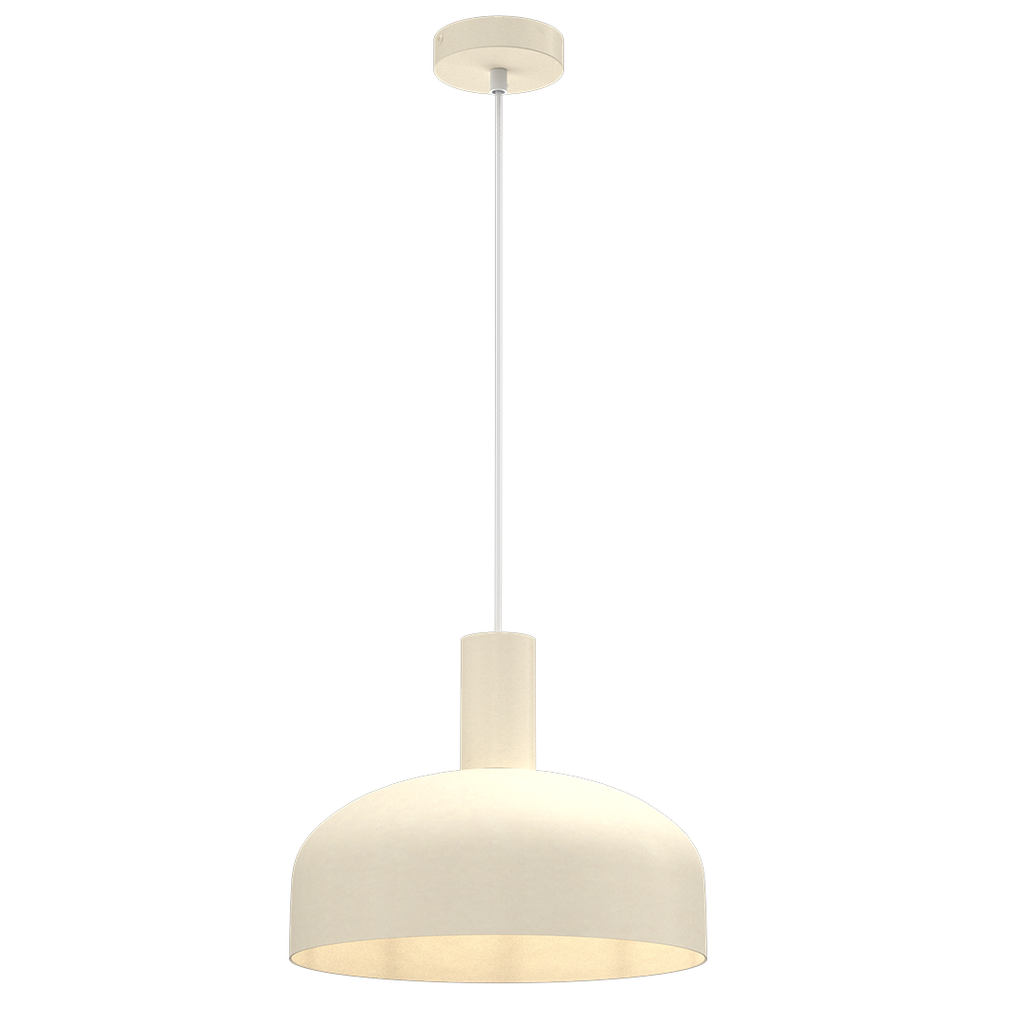 Pendelleuchte VISBY Creme / Beige (1x E27) - Milagro