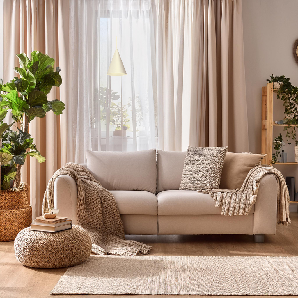 Pendelleuchte CAPITAL Beige & Creme Ø17 cm (1x GX53) - Milagro