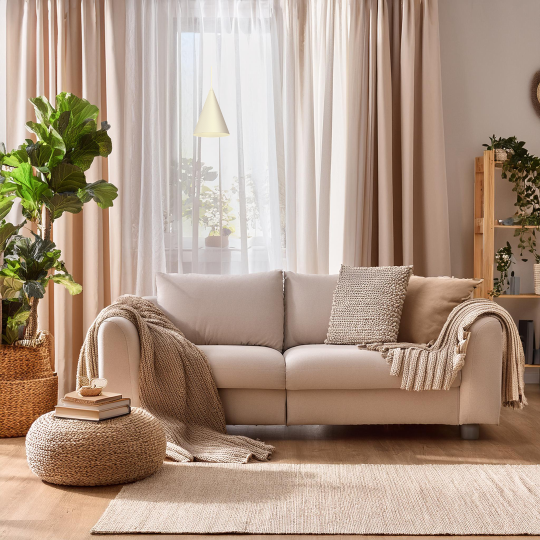 Pendelleuchte CAPITAL Beige & Creme Ø17 cm (1x GX53) - Milagro