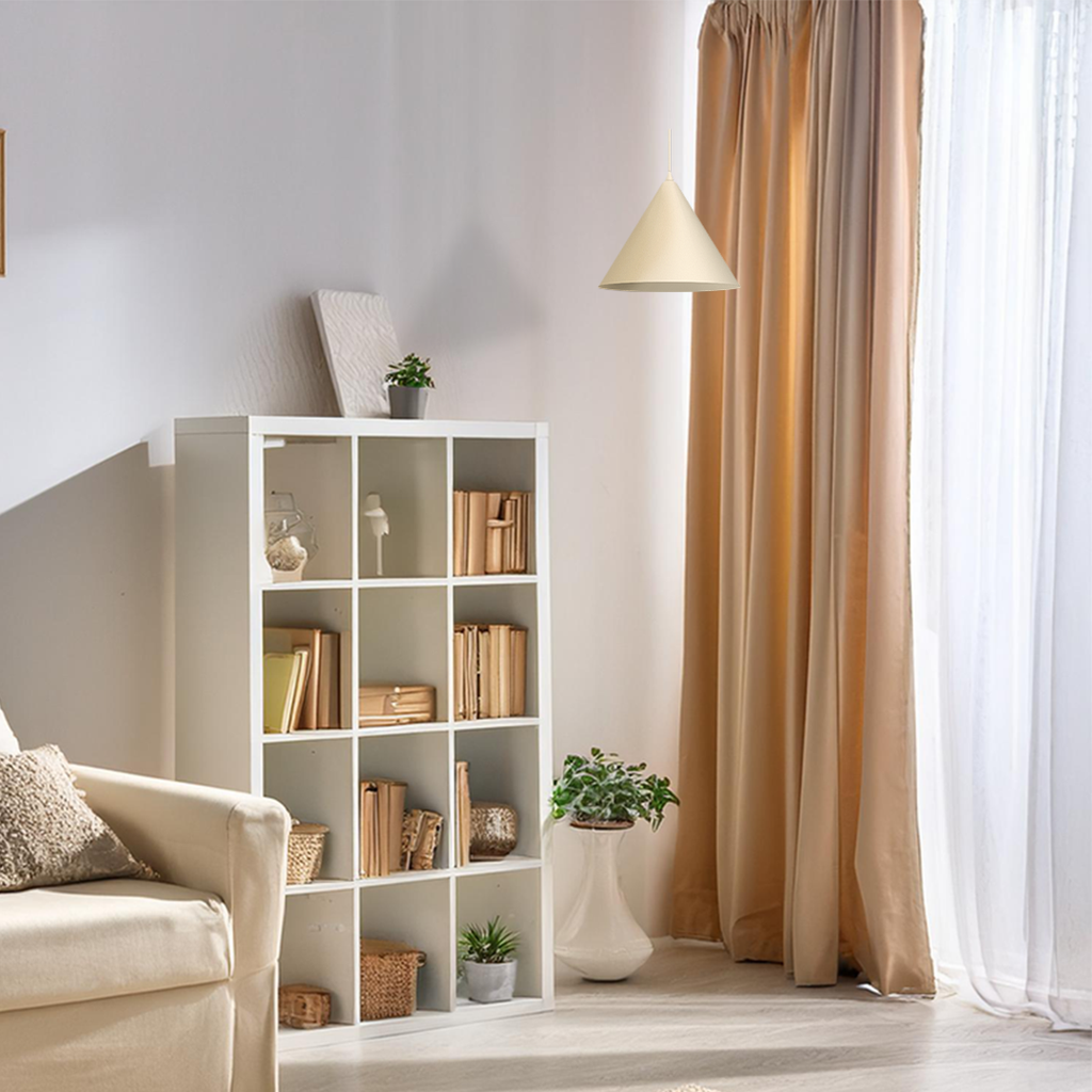 Pendelleuchte CAPITAL Beige & Creme Ø32 cm (1x GX53) - Milagro