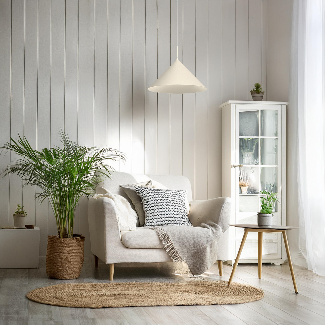 Pendelleuchte CAPITAL Beige & Creme Ø46 cm (1x GX53) - Milagro