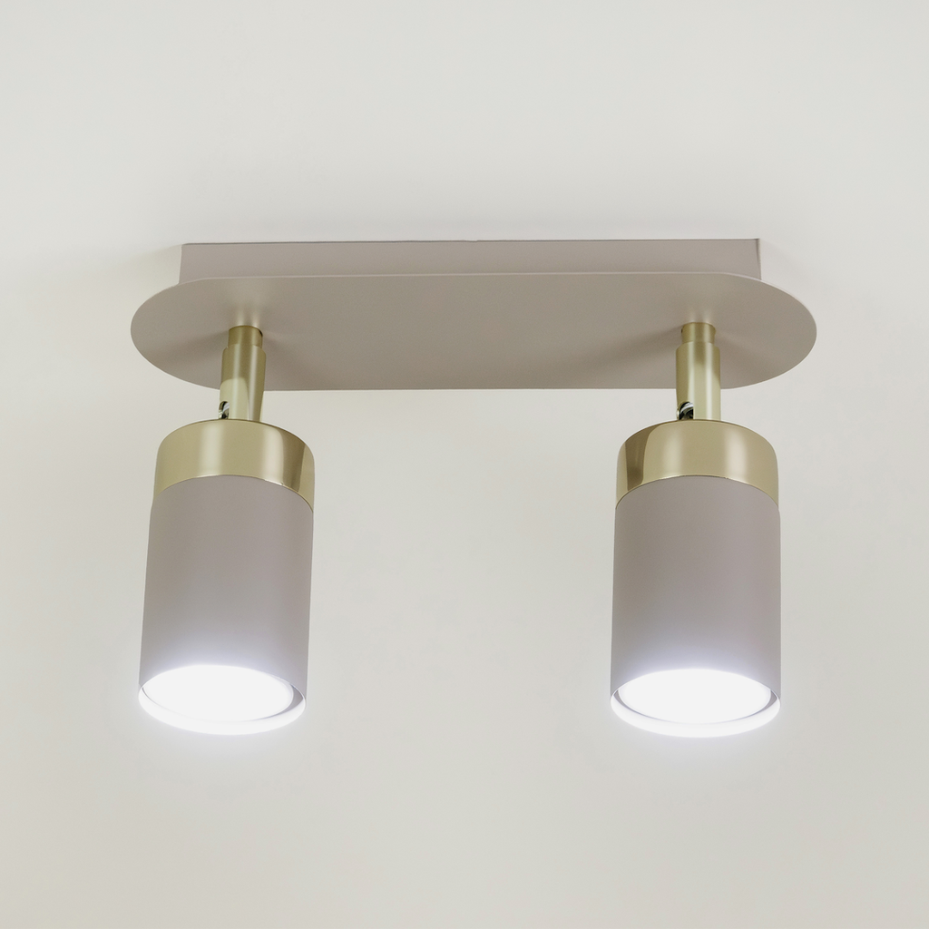 Deckenleuchte JOKER Beige & Gold (2x GU10) - Milagro