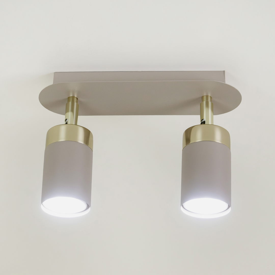 Deckenleuchte JOKER Beige & Gold (2x GU10) - Milagro