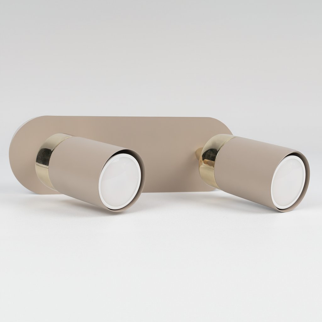 Deckenleuchte JOKER Beige & Gold (2x GU10) - Milagro