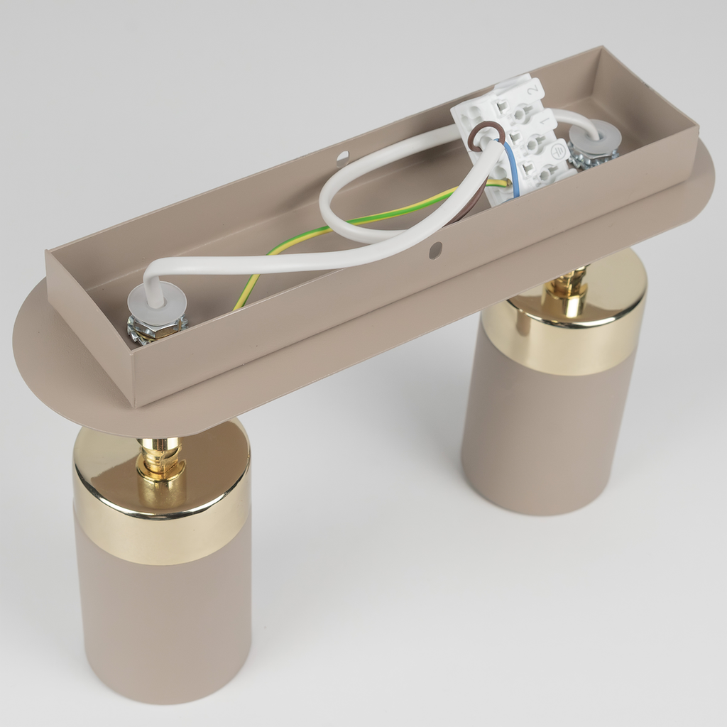 Deckenleuchte JOKER Beige & Gold (2x GU10) - Milagro