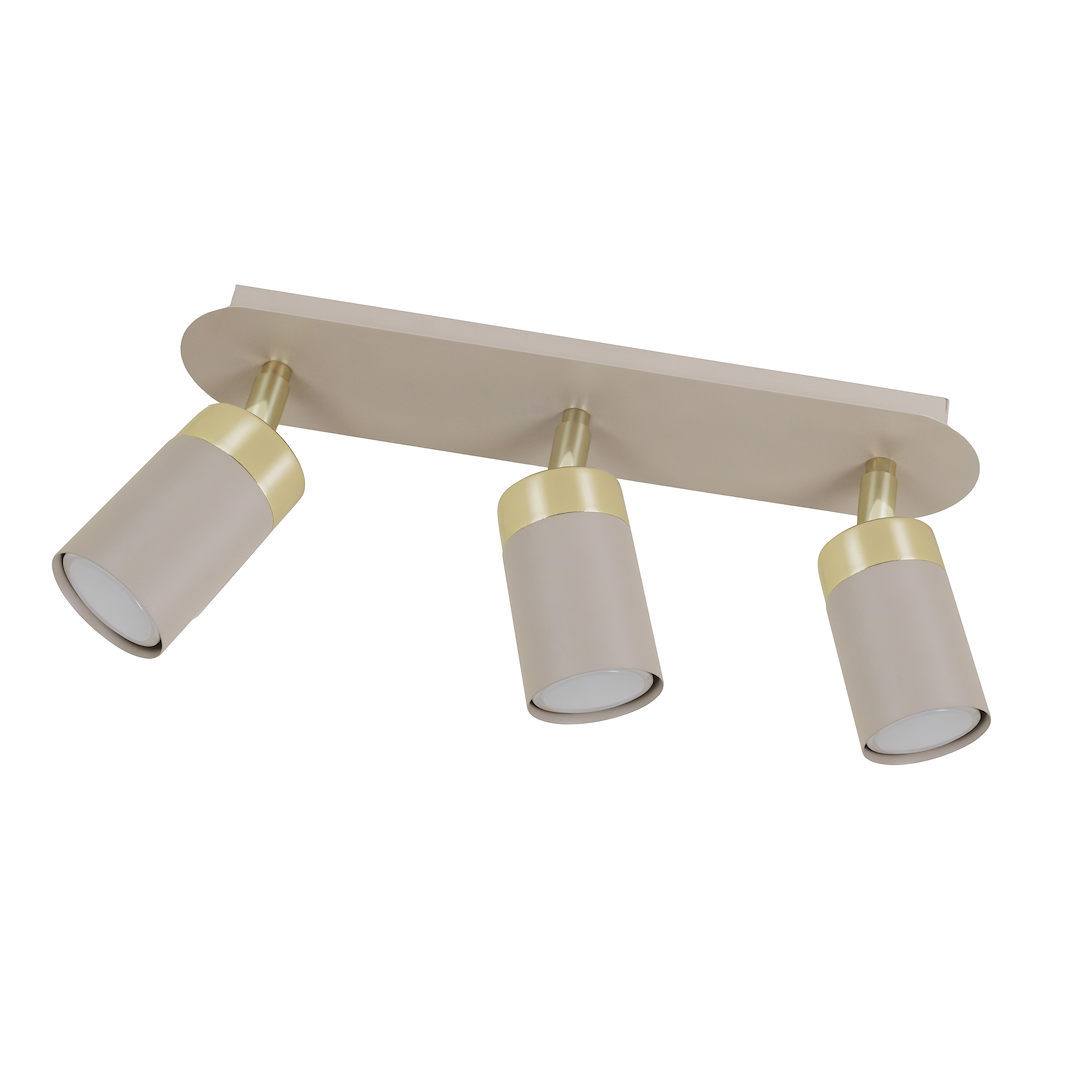 Deckenleuchte JOKER Beige & Gold (3x GU10) - Milagro