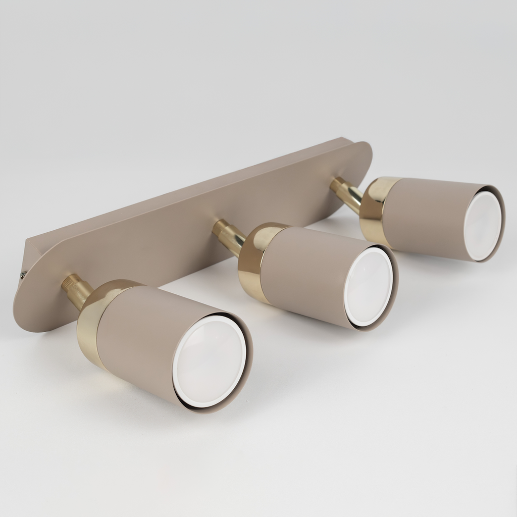 Deckenleuchte JOKER Beige & Gold (3x GU10) - Milagro