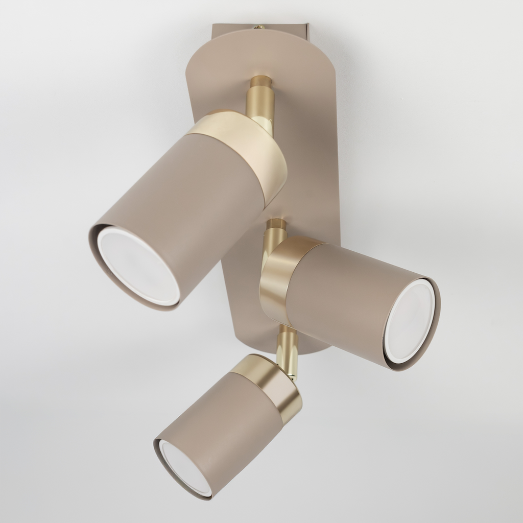 Deckenleuchte JOKER Beige & Gold (3x GU10) - Milagro