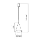 Pendelleuchte CAPITAL Cashmere / Taupe Ø17 cm (1x GX53) - Milagro