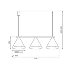 Pendelleuchte CAPITAL Cashmere / Taupe (3x GX53) - Milagro