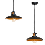 Pendelleuchte FELIX (1x E27) Schwarz & Gold - Milagro