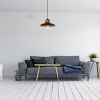 Pendelleuchte FELIX (1x E27) Schwarz & Gold - Milagro