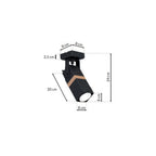 Wandleuchte VIDAR Schwarz & Holz (1x GU10) - Milagro