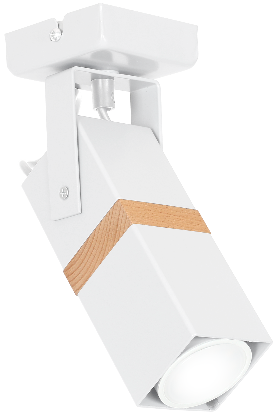 Wandleuchte VIDAR Weiß & Holz (1x GU10) - Milagro