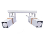 Deckenleuchte Spot Balken VIDAR (2x GU10) Weiß & Holz - Milagro