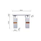 Deckenleuchte Spot Balken VIDAR (2x GU10) Weiß & Holz - Milagro