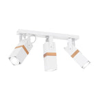Deckenleuchte Spot Balken VIDAR (3x GU10) Weiß & Holz - Milagro