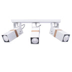 Deckenleuchte Spot Balken VIDAR (3x GU10) Weiß & Holz - Milagro