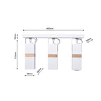 Deckenleuchte Spot Balken VIDAR (3x GU10) Weiß & Holz - Milagro