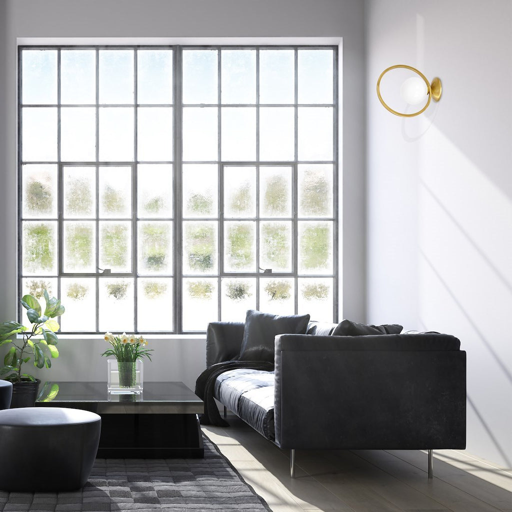 Wandleuchte VIENNA Messing & Glas (1x E14) - Milagro