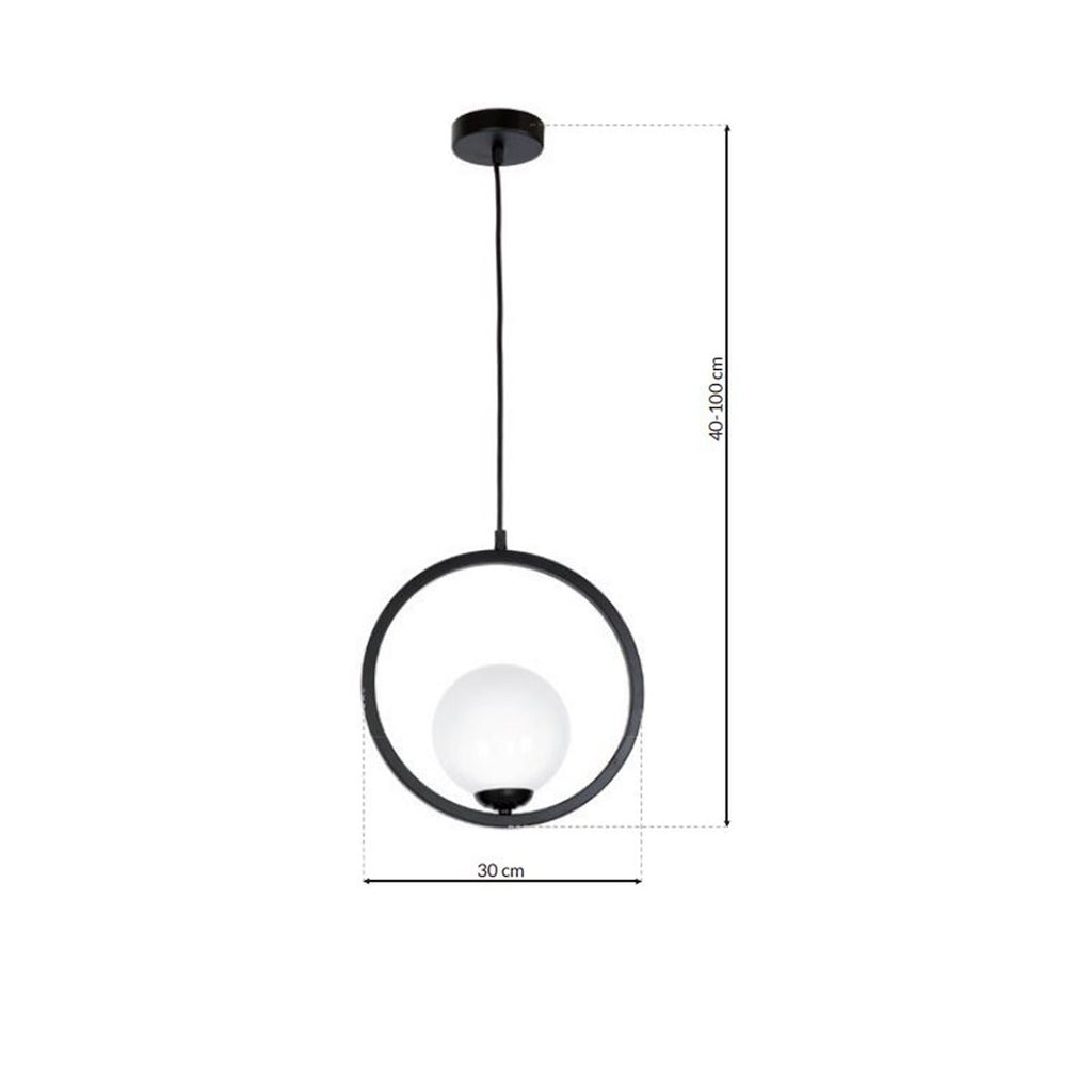 Pendelleuchte BOSTON Schwarz (1x E14) - Milagro