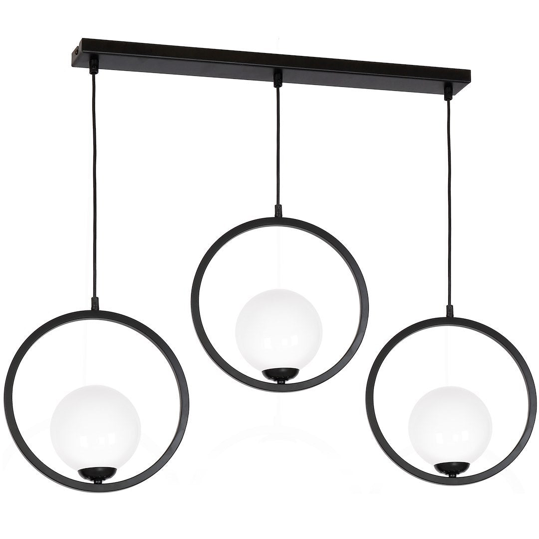 Pendelleuchte BOSTON Schwarz (3x E14) - Milagro