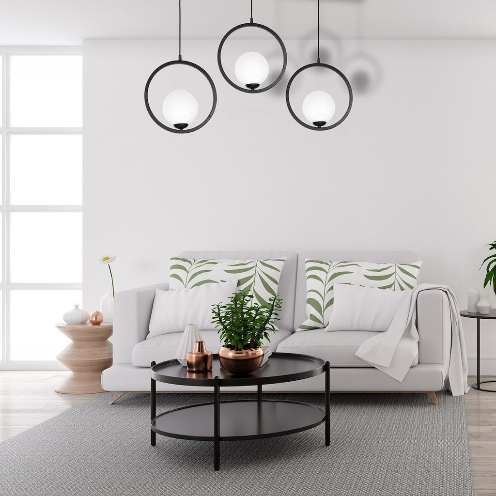 Pendelleuchte BOSTON Schwarz (3x E14) - Milagro