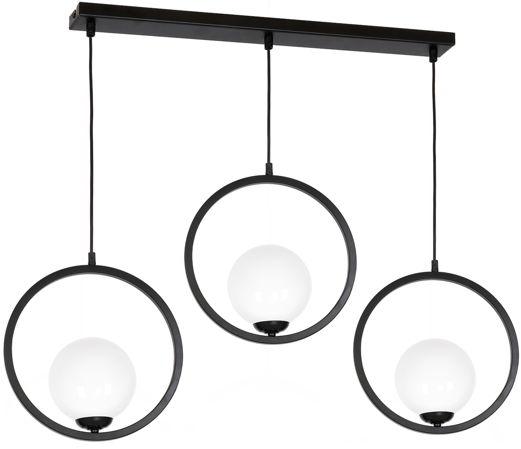Pendelleuchte BOSTON Schwarz (3x E14) - Milagro