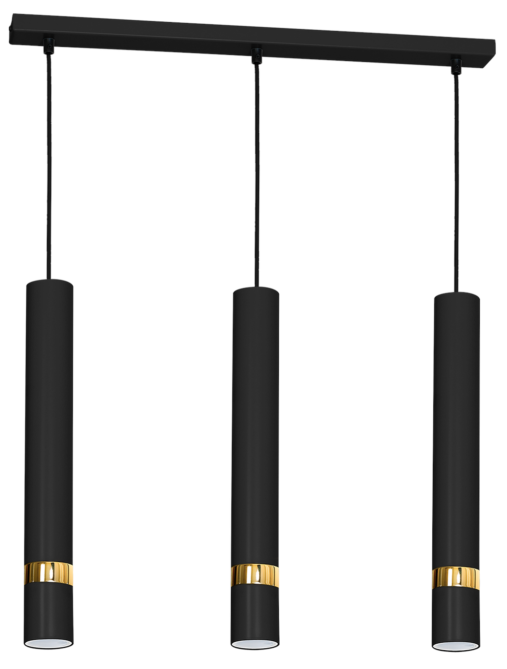 Pendelleuchte JOKER Schwarz & Gold (3x GU10) - Milagro