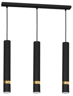 Pendelleuchte JOKER Schwarz & Gold (3x GU10) - Milagro