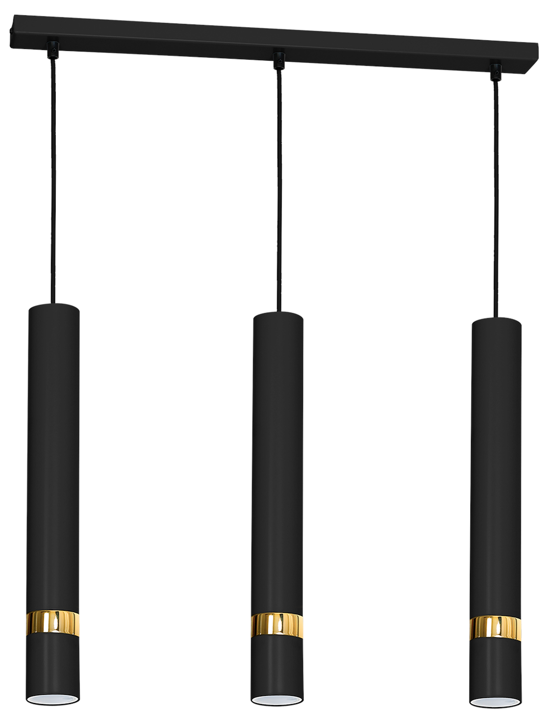 Pendelleuchte JOKER Schwarz & Gold (3x GU10) - Milagro