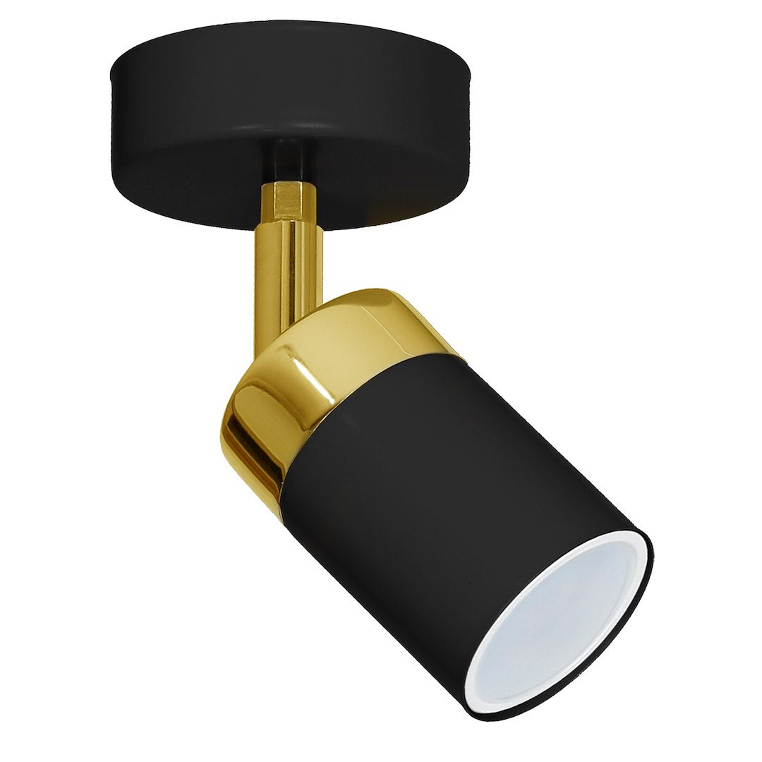Wandleuchte JOKER Schwarz & Gold (1x GU10) - Milagro