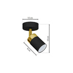 Wandleuchte JOKER Schwarz & Gold (1x GU10) - Milagro