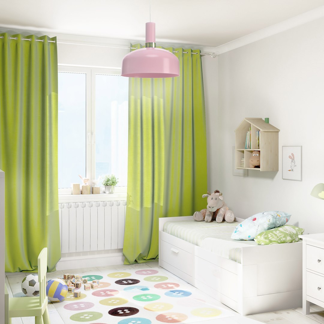 Pendelleuchte MALMO Pink / Rosa (1x E27) - Milagro