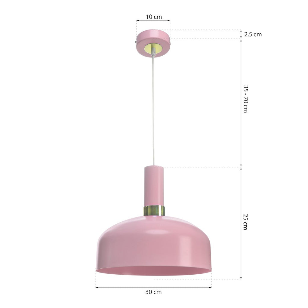 Pendelleuchte MALMO Pink / Rosa (1x E27) - Milagro
