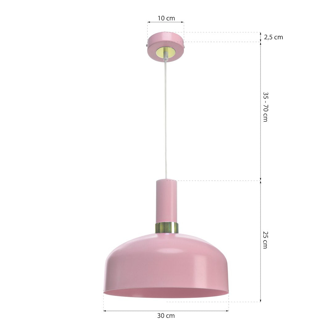 Pendelleuchte MALMO Pink / Rosa (1x E27) - Milagro