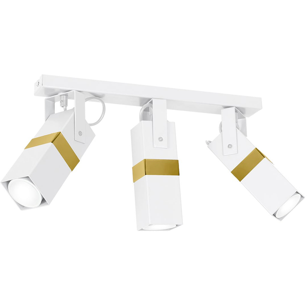 Deckenleuchte Spot Balken VIDAR (3x GU10) Weiß & Gold - Milagro