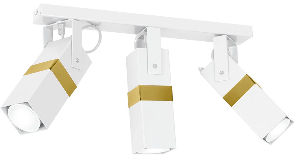Deckenleuchte Spot Balken VIDAR (3x GU10) Weiß & Gold - Milagro