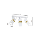 Deckenleuchte Spot Balken VIDAR (3x GU10) Weiß & Gold - Milagro