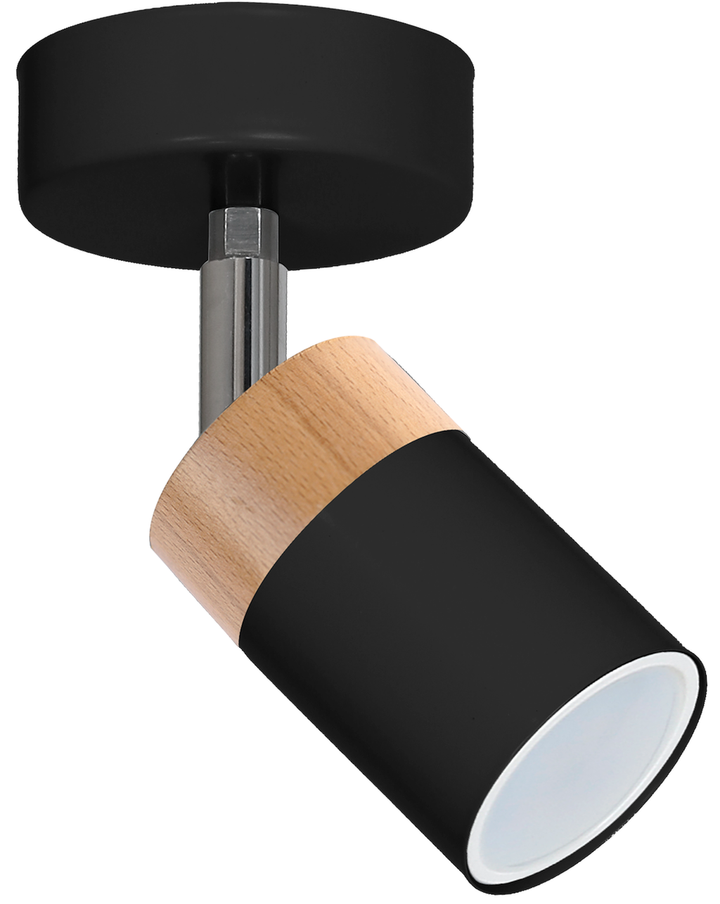 Wandleuchte JOKER Schwarz & Holz (1x GU10) - Milagro