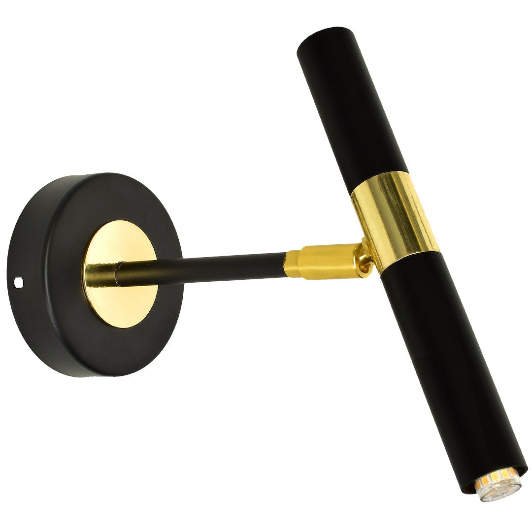 Wandleuchte MONZA Schwarz & Gold (1x G9) (8W) - Milagro