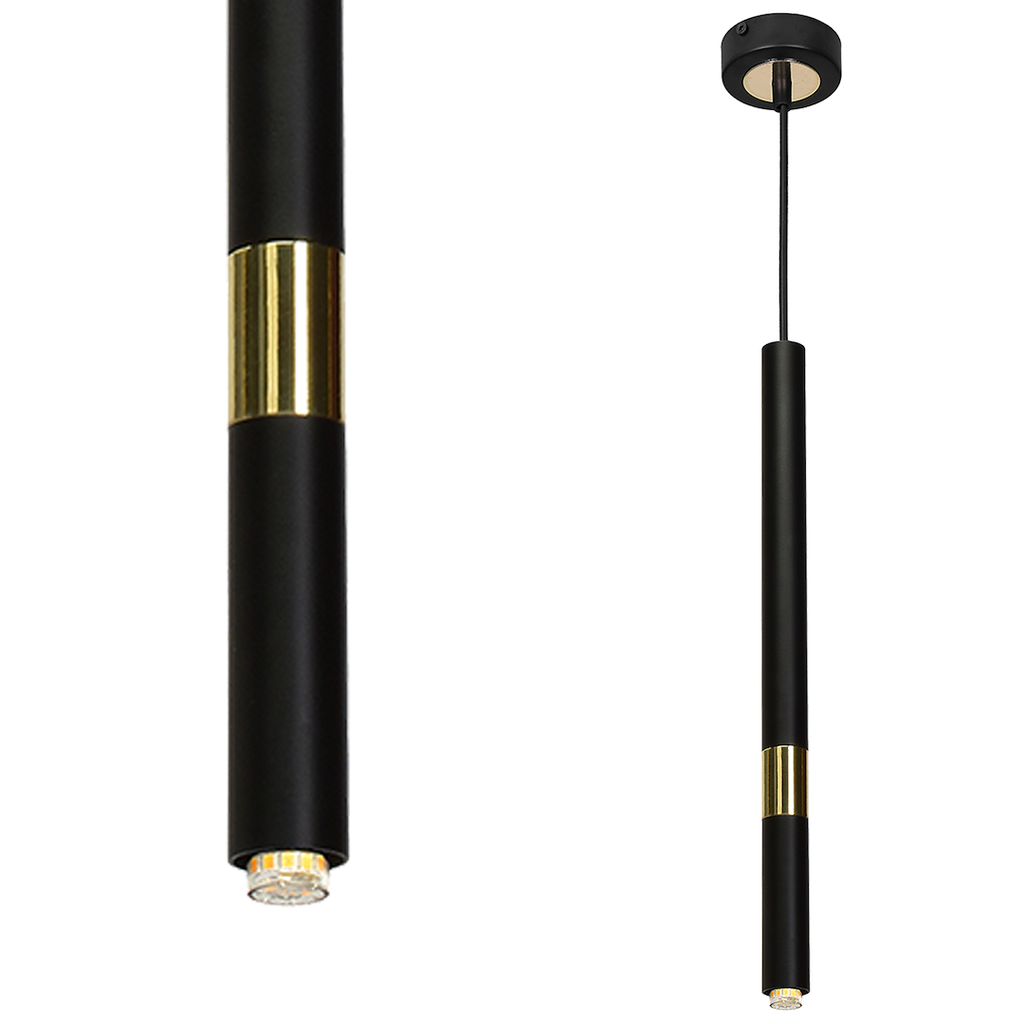 Pendelleuchte MONZA Schwarz & Gold (1x G9) - Milagro