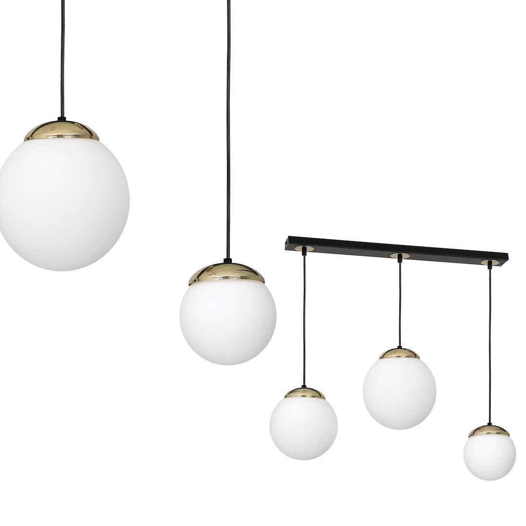 Pendelleuchte SPARTA Schwarz & Gold (3x E14) - Milagro