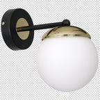 Wandleuchte SPARTA Schwarz & Gold (1x E14) - Milagro