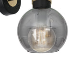Wandleuchte OMEGA Schwarz & Gold (1x E27) - Milagro