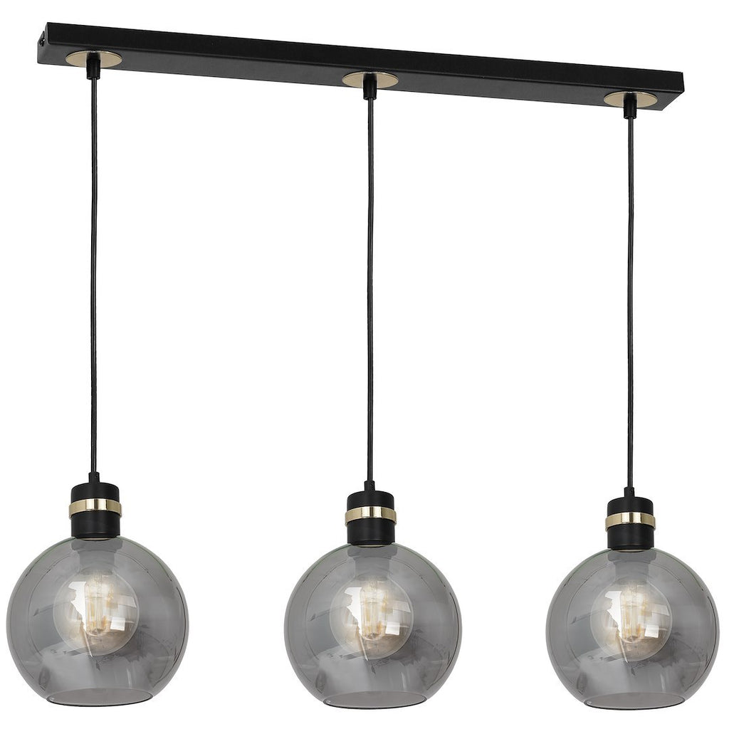 Pendelleuchte OMEGA Schwarz & Gold (3x E27) - Milagro