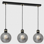 Pendelleuchte OMEGA Schwarz & Gold (3x E27) - Milagro