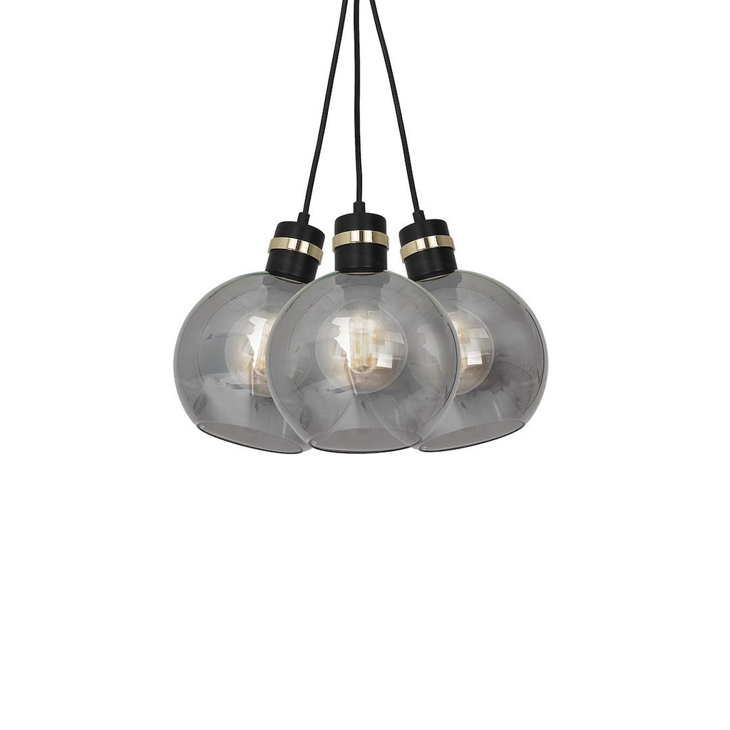 Pendelleuchte OMEGA Schwarz & Gold (3x E27) - Milagro